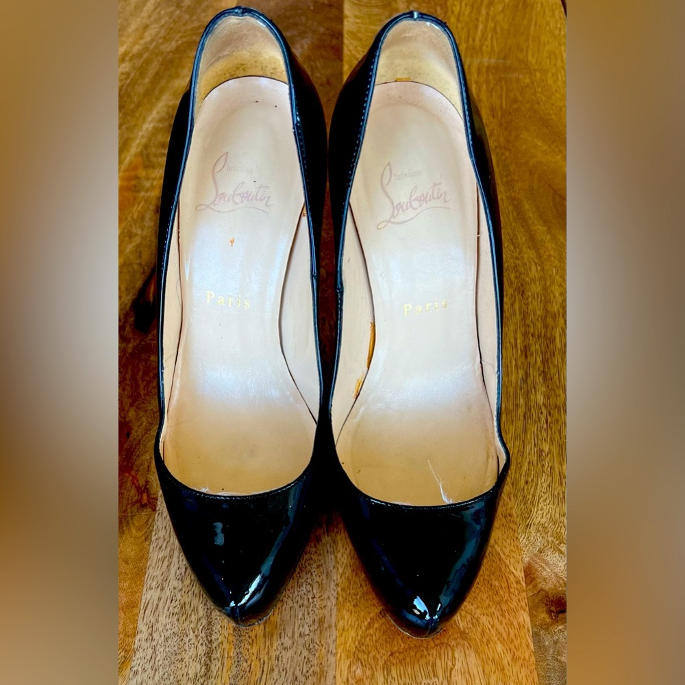 Christian Louboutin platform patent leather heels